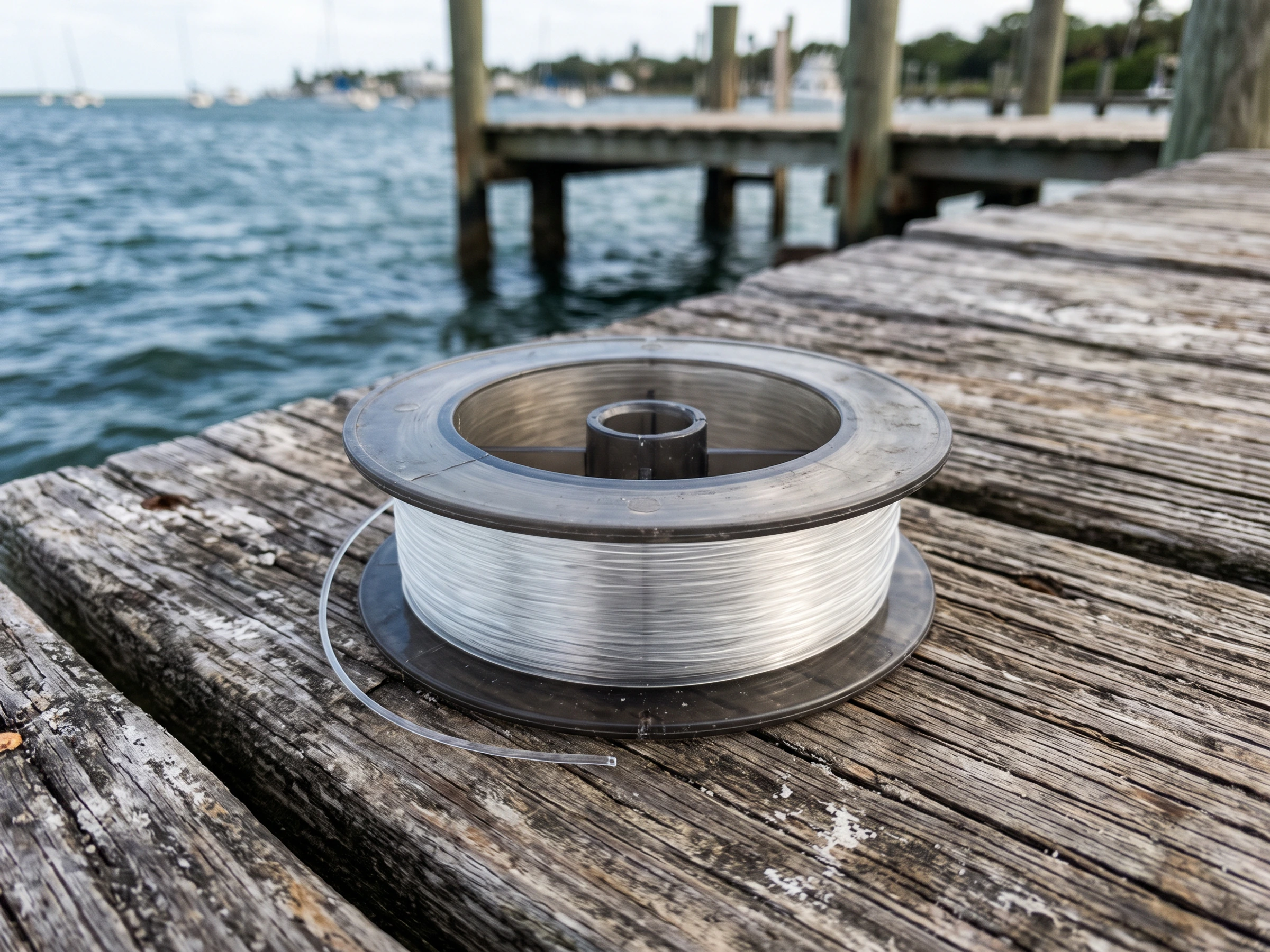 Unbranded fluorocarbon leader spool