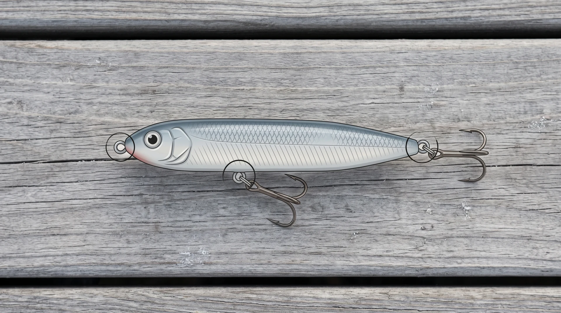 Saltwater Topwater Plug instructional component diagram